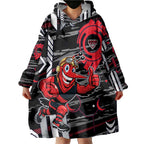 Essendon Football Club Wearable Blanket Hoodie Mascot Cartoon Football Illustration Style