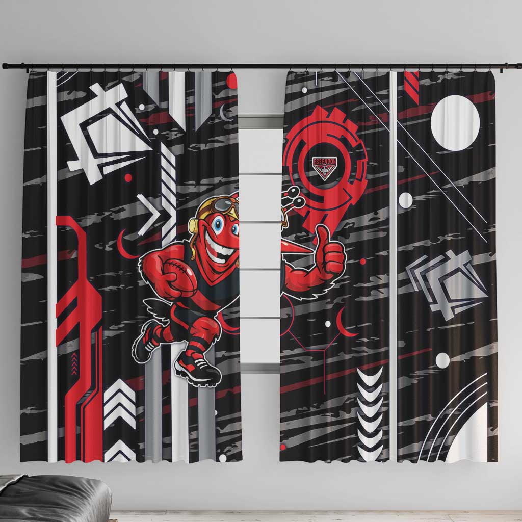 Essendon Football Club Window Curtain Mascot Cartoon Football Illustration Style