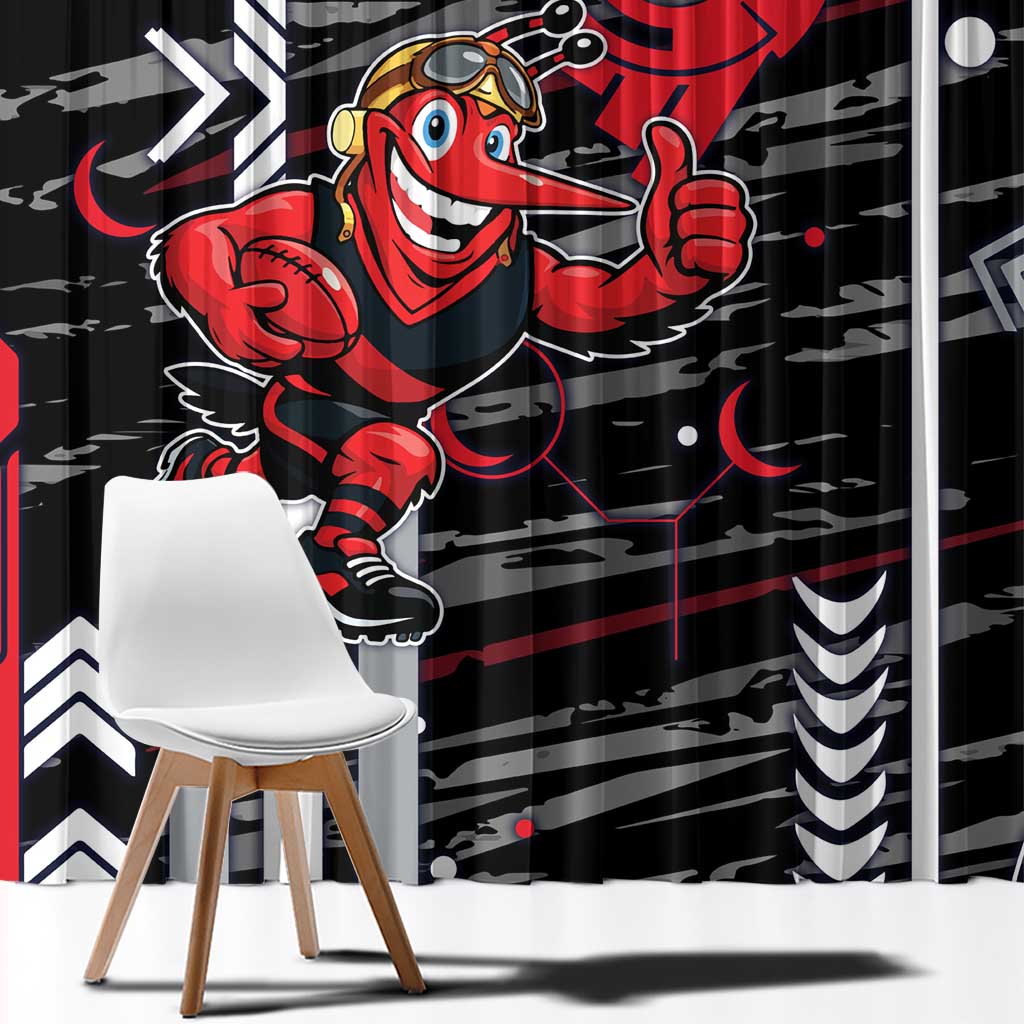 Essendon Football Club Window Curtain Mascot Cartoon Football Illustration Style