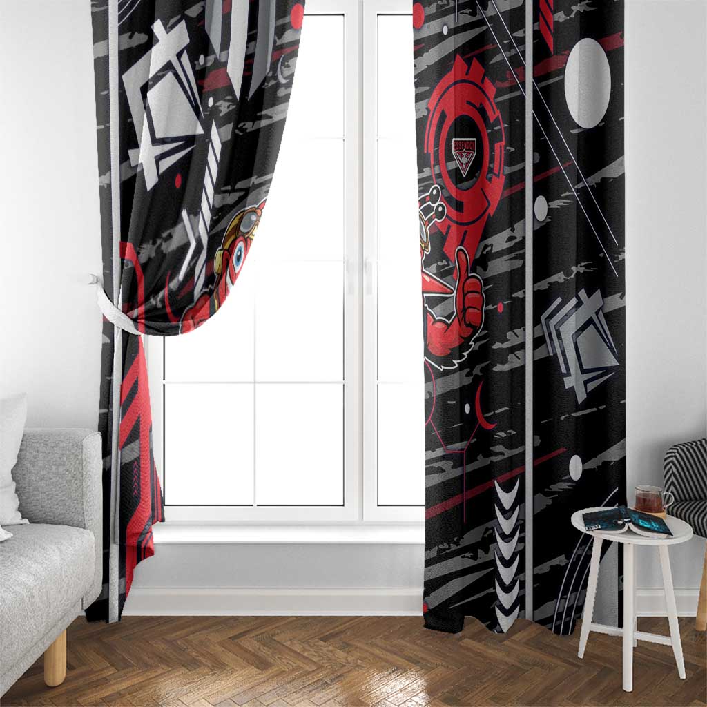 Essendon Football Club Window Curtain Mascot Cartoon Football Illustration Style