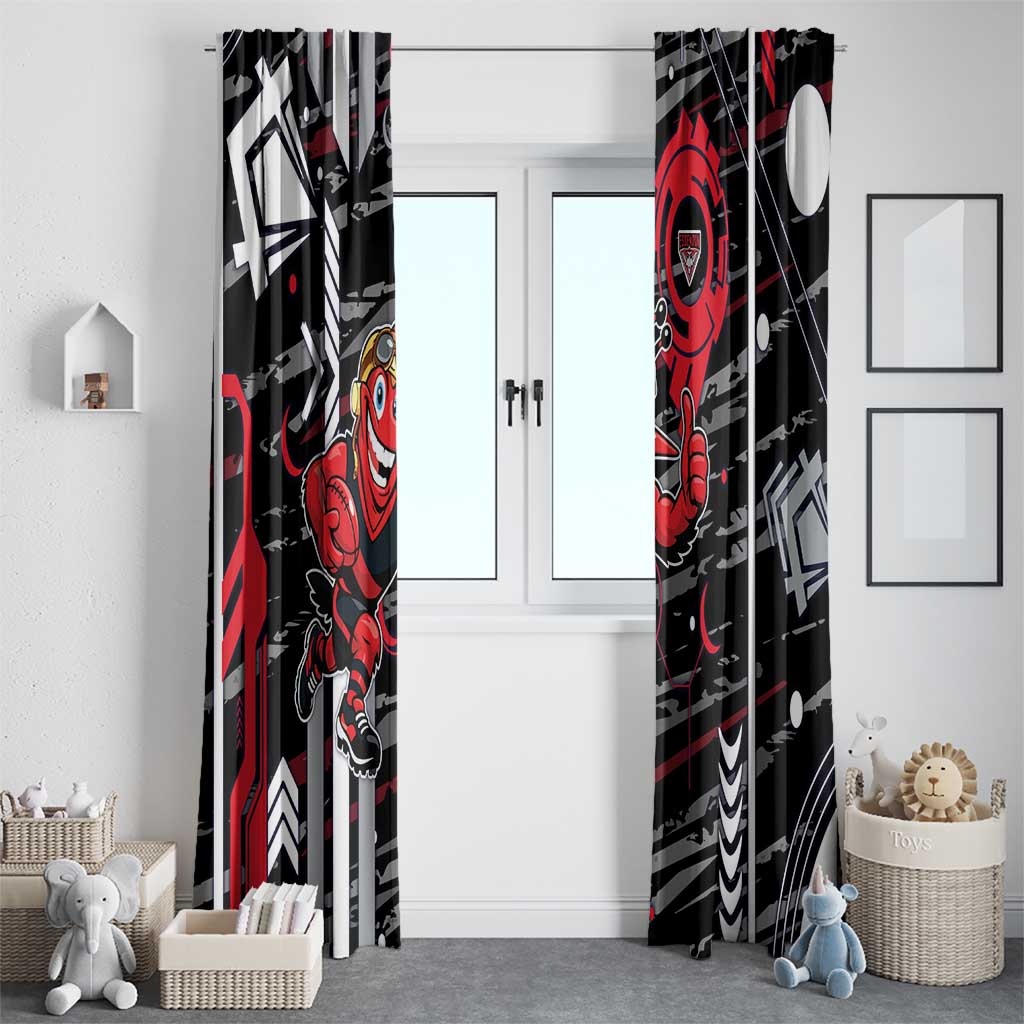 Essendon Football Club Window Curtain Mascot Cartoon Football Illustration Style