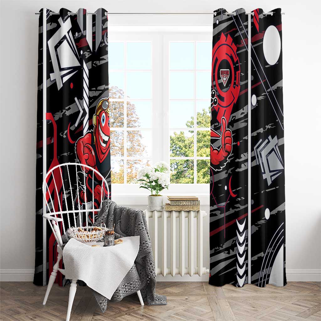 Essendon Football Club Window Curtain Mascot Cartoon Football Illustration Style