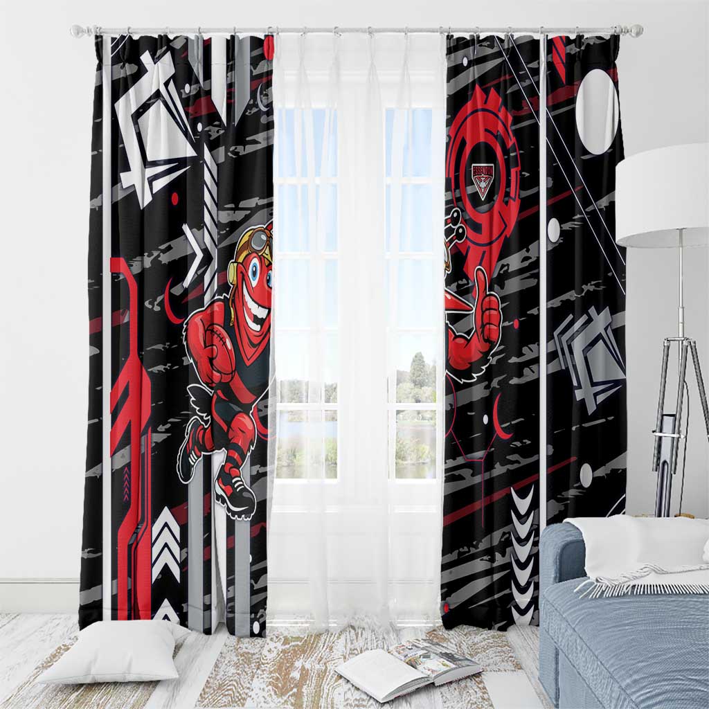 Essendon Football Club Window Curtain Mascot Cartoon Football Illustration Style