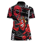 Essendon Football Club Women Polo Shirt Mascot Cartoon Football Illustration Style