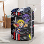 Fremantle Dockers Laundry Basket Mascot Cartoon Football Illustration Style