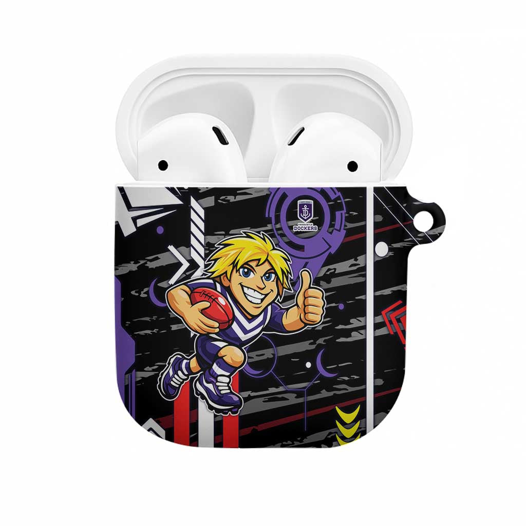 Fremantle Dockers AirPods Case Mascot Cartoon Football Illustration Style