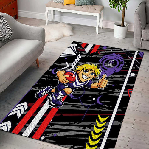 Fremantle Dockers Area Rug Mascot Cartoon Football Illustration Style