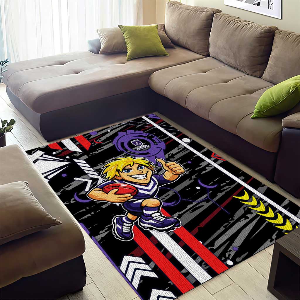 Fremantle Dockers Area Rug Mascot Cartoon Football Illustration Style