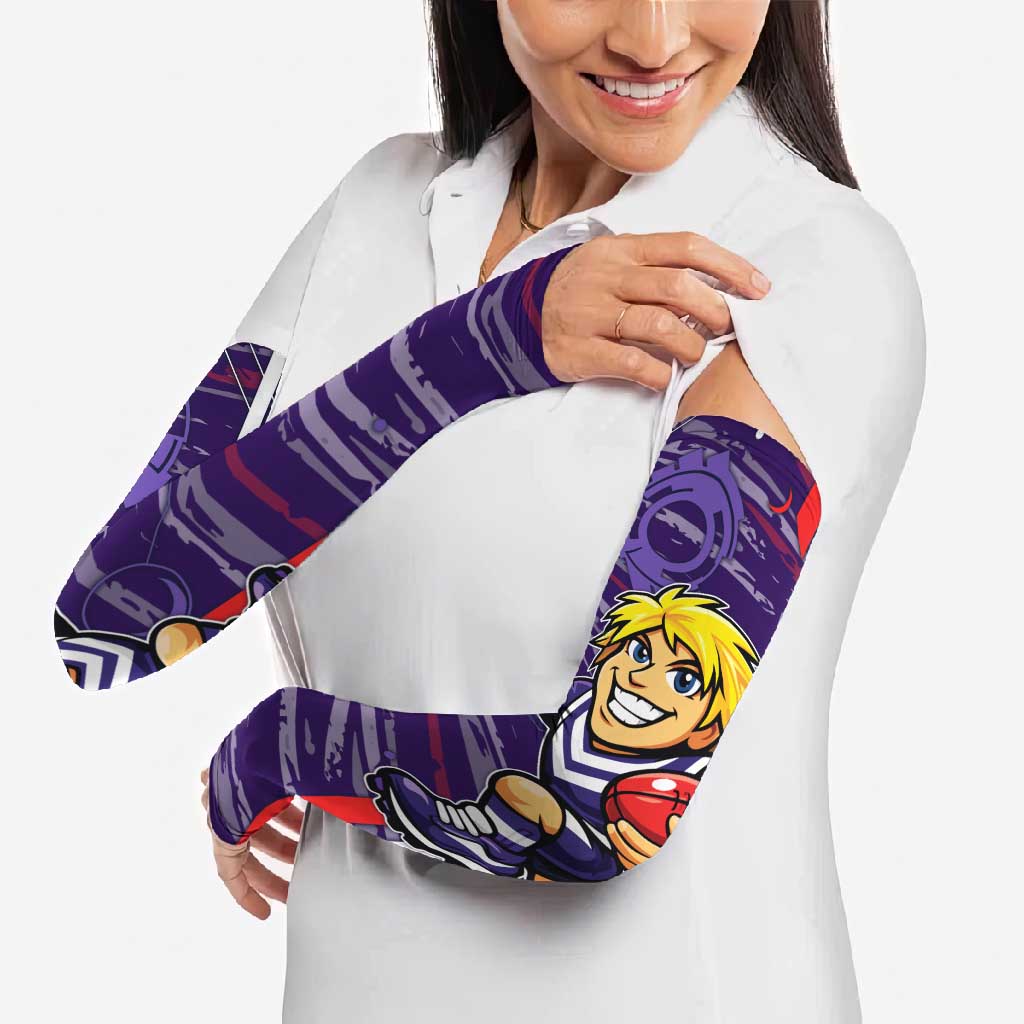 Fremantle Dockers Arm Sleeves Mascot Cartoon Football Illustration Style