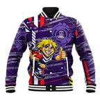 Fremantle Dockers Baseball Jacket Mascot Cartoon Football Illustration Style