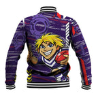 Fremantle Dockers Baseball Jacket Mascot Cartoon Football Illustration Style