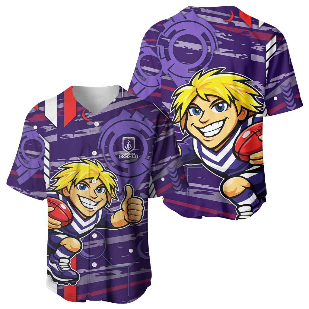 Fremantle Dockers Baseball Jersey Mascot Cartoon Football Illustration Style