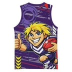 Fremantle Dockers Basketball Jersey Mascot Cartoon Football Illustration Style