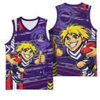 Fremantle Dockers Basketball Jersey Mascot Cartoon Football Illustration Style