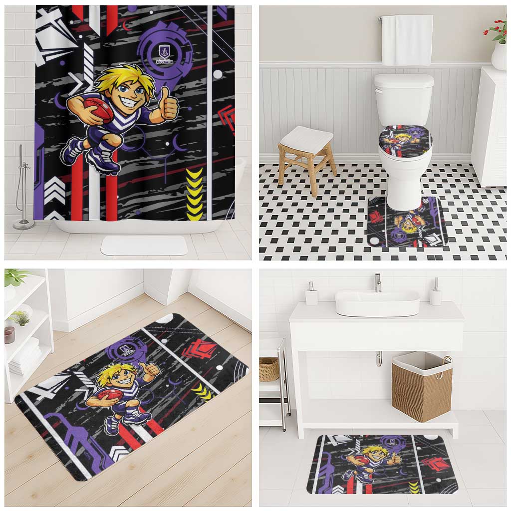 Fremantle Dockers Bathroom Set Mascot Cartoon Football Illustration Style