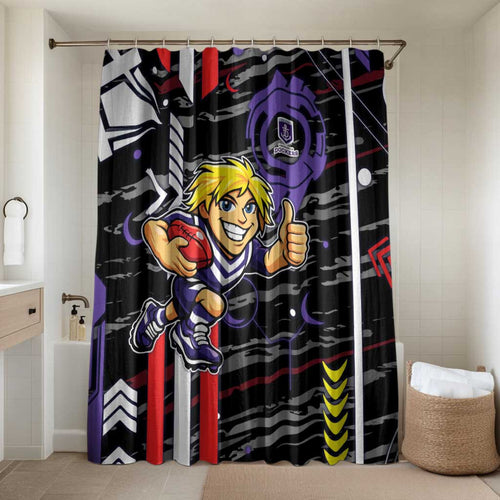 Fremantle Dockers Bathroom Set Mascot Cartoon Football Illustration Style