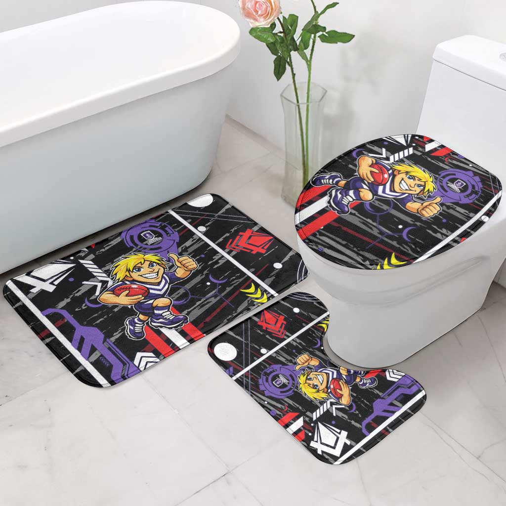 Fremantle Dockers Bathroom Set Mascot Cartoon Football Illustration Style