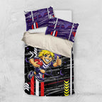 Fremantle Dockers Bedding Set Mascot Cartoon Football Illustration Style