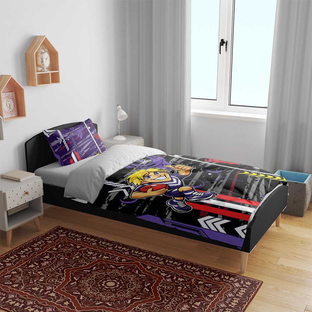 Fremantle Dockers Bedding Set Mascot Cartoon Football Illustration Style
