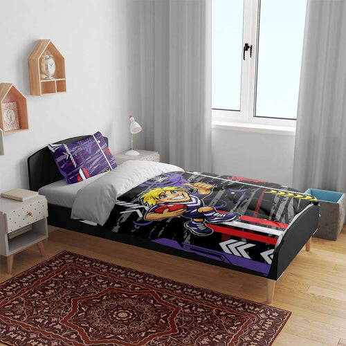 Fremantle Dockers Bedding Set Mascot Cartoon Football Illustration Style