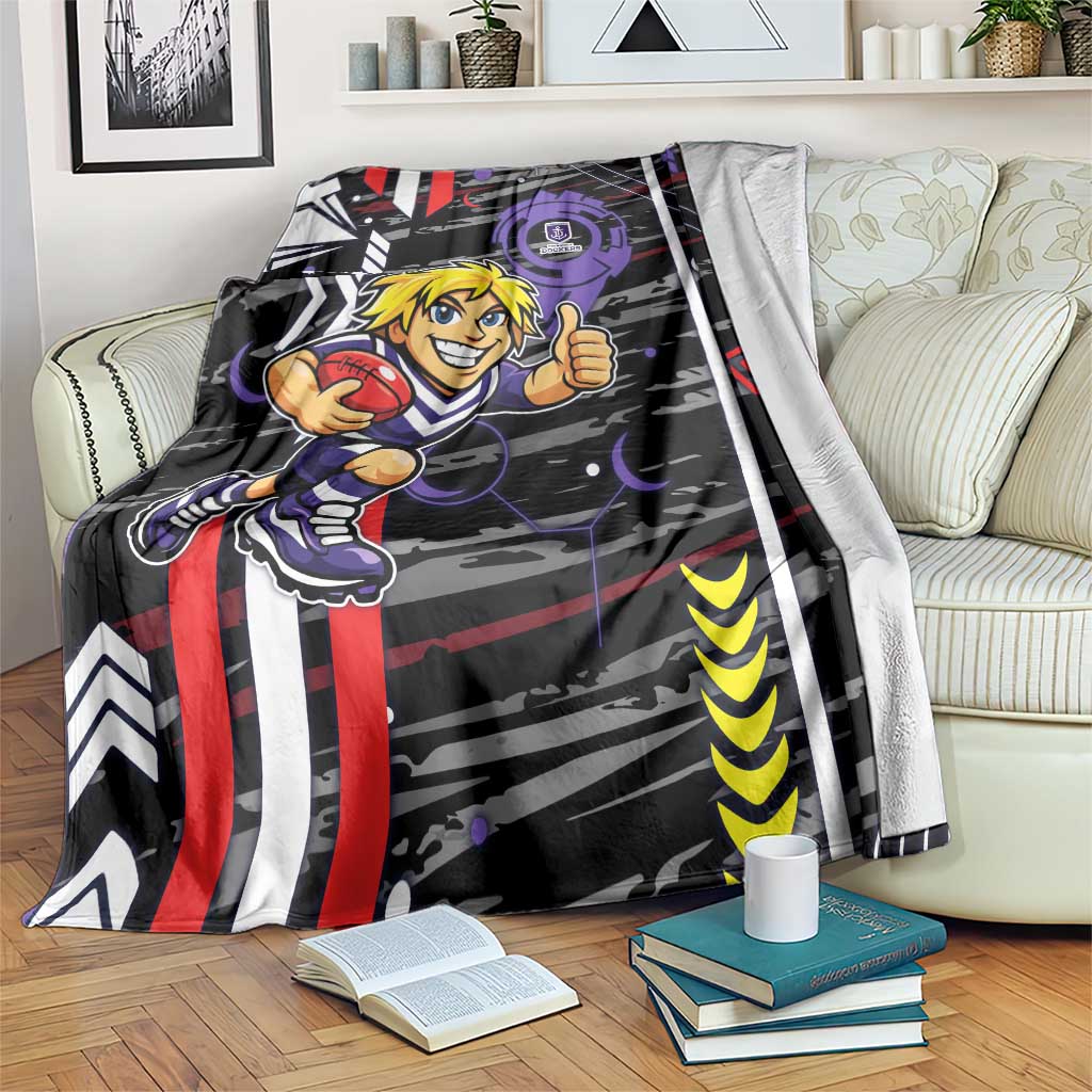 Fremantle Dockers Blanket Mascot Cartoon Football Illustration Style