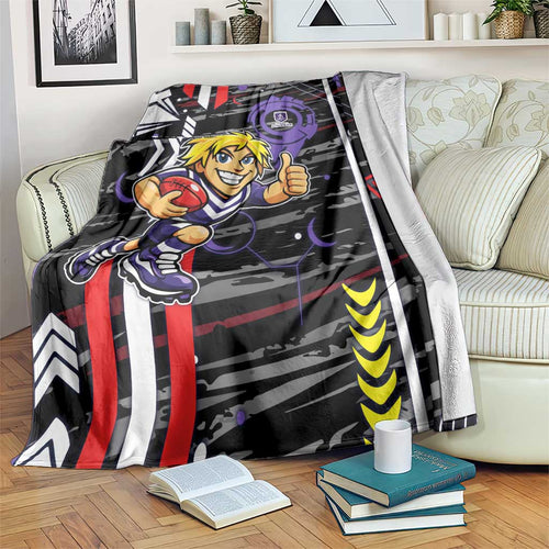 Fremantle Dockers Blanket Mascot Cartoon Football Illustration Style