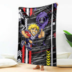 Fremantle Dockers Blanket Mascot Cartoon Football Illustration Style