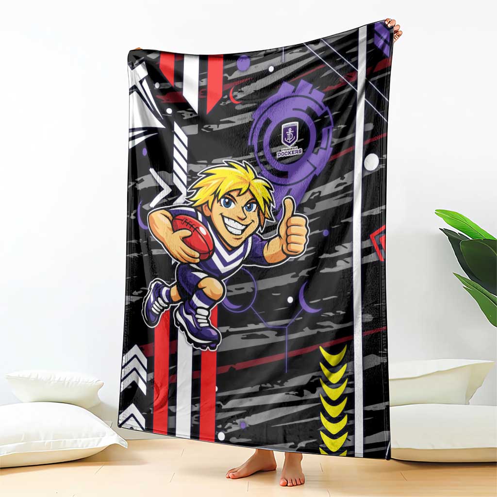 Fremantle Dockers Blanket Mascot Cartoon Football Illustration Style