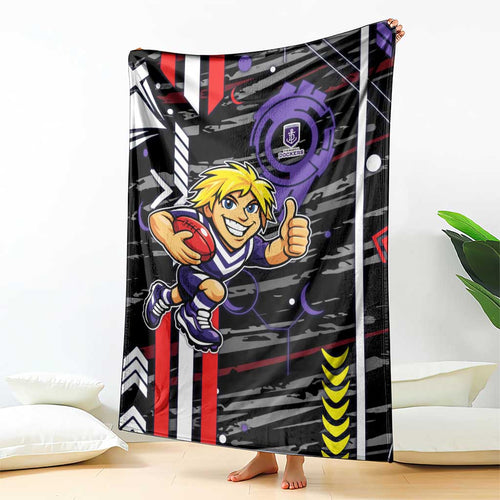 Fremantle Dockers Blanket Mascot Cartoon Football Illustration Style