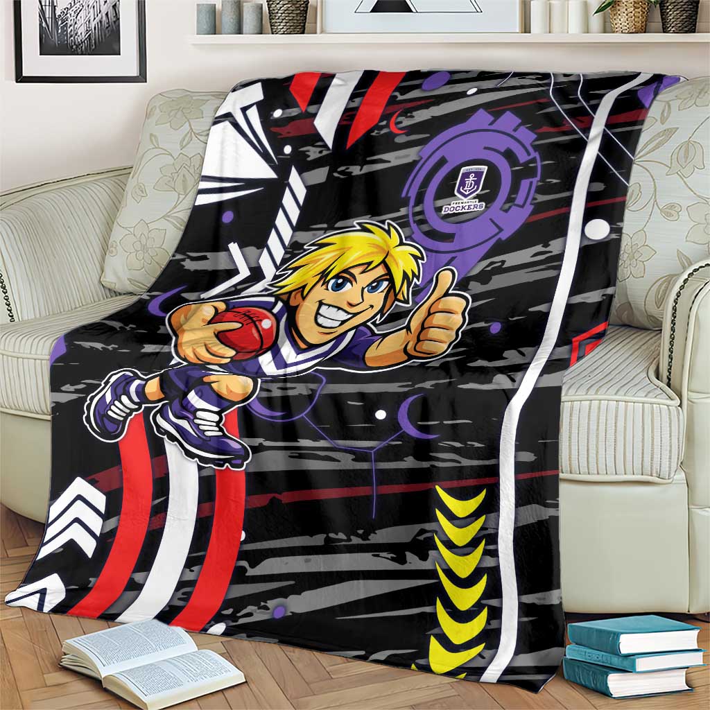 Fremantle Dockers Blanket Mascot Cartoon Football Illustration Style