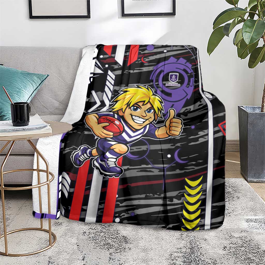 Fremantle Dockers Blanket Mascot Cartoon Football Illustration Style