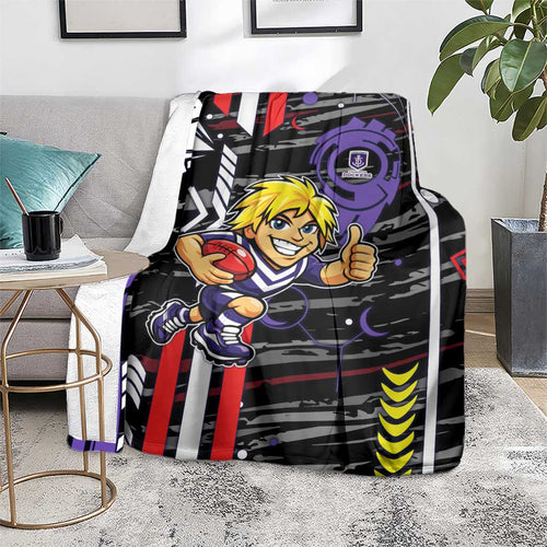 Fremantle Dockers Blanket Mascot Cartoon Football Illustration Style
