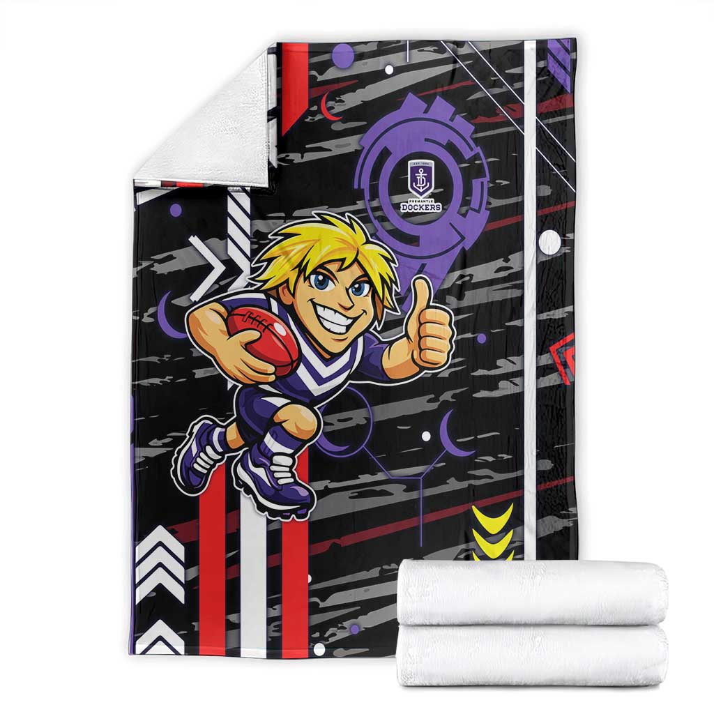 Fremantle Dockers Blanket Mascot Cartoon Football Illustration Style
