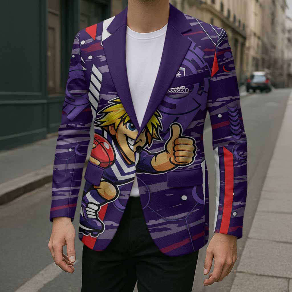 Fremantle Dockers Blazer Mascot Cartoon Football Illustration Style