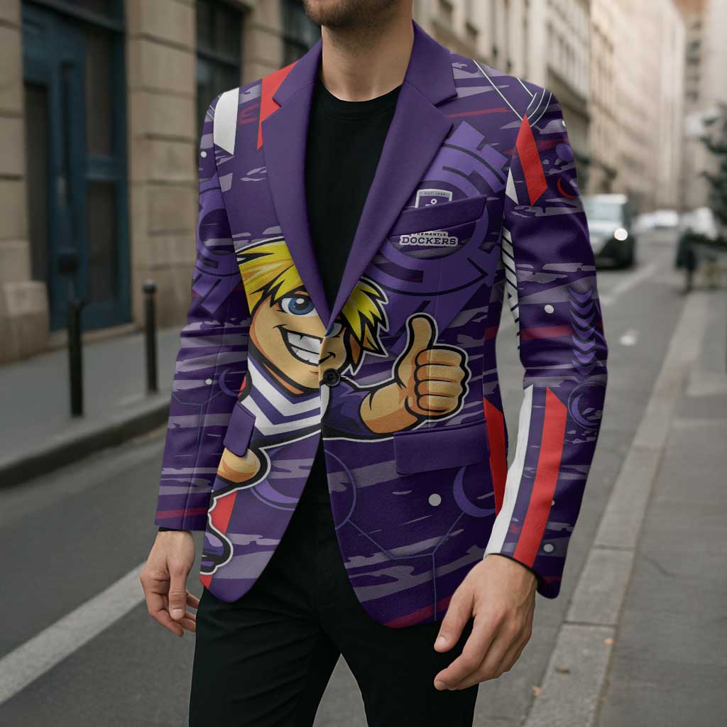 Fremantle Dockers Blazer Mascot Cartoon Football Illustration Style