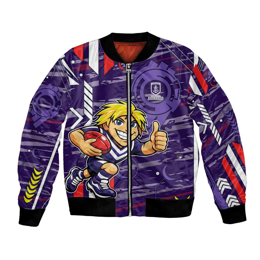 Fremantle Dockers Bomber Jacket Mascot Cartoon Football Illustration Style