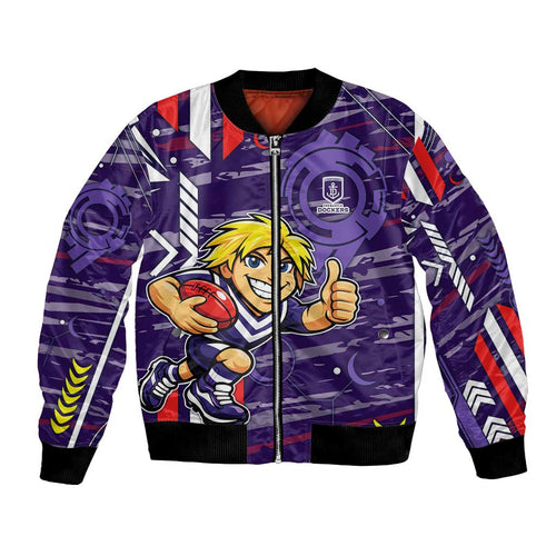 Fremantle Dockers Bomber Jacket Mascot Cartoon Football Illustration Style