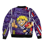Fremantle Dockers Bomber Jacket Mascot Cartoon Football Illustration Style