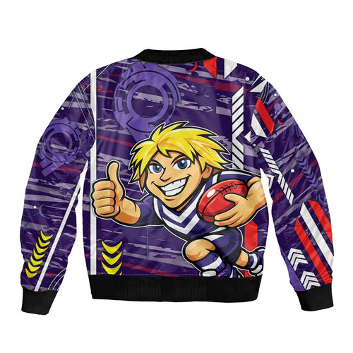 Fremantle Dockers Bomber Jacket Mascot Cartoon Football Illustration Style