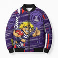 Fremantle Dockers Bomber Puffer Jacket Mascot Cartoon Football Illustration Style