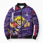 Fremantle Dockers Bomber Puffer Jacket Mascot Cartoon Football Illustration Style