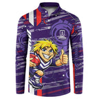 Fremantle Dockers Button Sweatshirt Mascot Cartoon Football Illustration Style