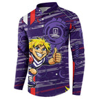Fremantle Dockers Button Sweatshirt Mascot Cartoon Football Illustration Style