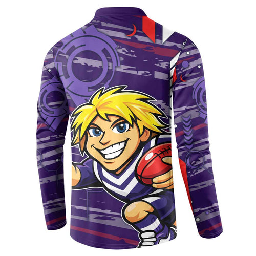 Fremantle Dockers Button Sweatshirt Mascot Cartoon Football Illustration Style