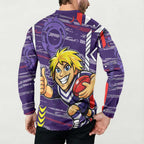 Fremantle Dockers Button Sweatshirt Mascot Cartoon Football Illustration Style