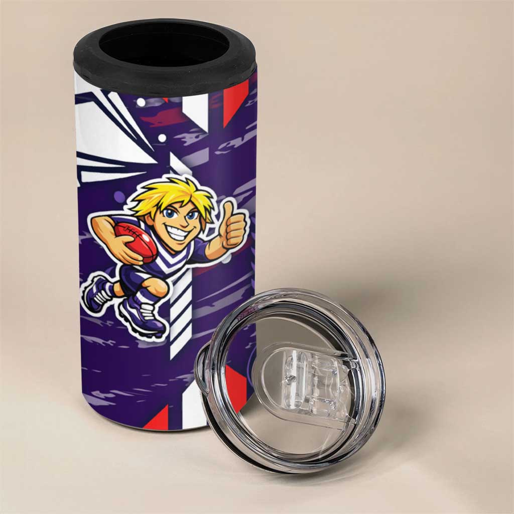 Fremantle Dockers 4 in 1 Can Cooler Tumbler Mascot Cartoon Football Illustration Style