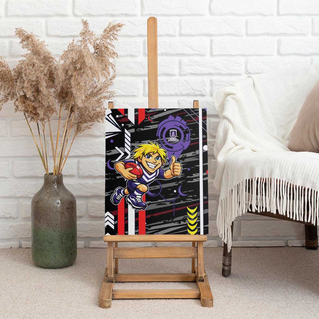 Fremantle Dockers Canvas Wall Art Mascot Cartoon Football Illustration Style