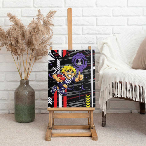 Fremantle Dockers Canvas Wall Art Mascot Cartoon Football Illustration Style
