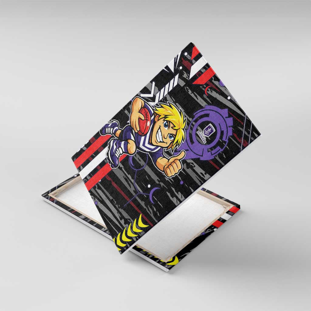 Fremantle Dockers Canvas Wall Art Mascot Cartoon Football Illustration Style