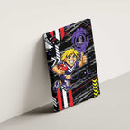 Fremantle Dockers Canvas Wall Art Mascot Cartoon Football Illustration Style